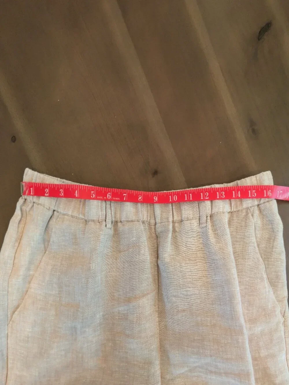 Quince 100% Linen Pants | Light Beige | Relaxed Fit | Size L